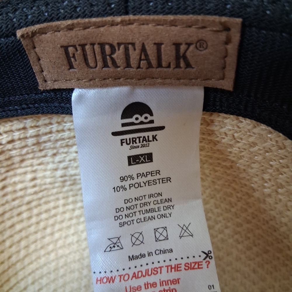 FURTALK Chic Tan Sun Hat with Navy Band - Picture 14 of 14